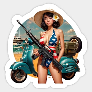 Scooter Girl Sticker